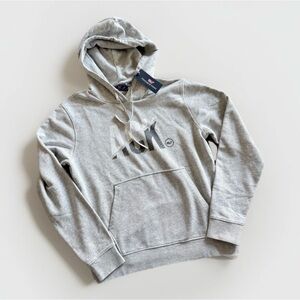 New Vineyard Vines Burgee Whale Fleece Hoodie Pocket Gray Mens Medium